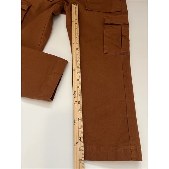 The Great + Eddie Bauer The Canvas Hiking Cargo Pants Womens 4 Rust Belted Crop - Picture 9 of 12